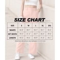 thumbnail image 4 of GIRUNS Cargo Pants For Women Wide Leg Pants Pink XL Baggy Stretchy Streetwear Pants High Waisted Casual Streetwear With Pockets Pants For Women, 4 of 7