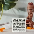 thumbnail image 5 of Zomyto 7"x7" Rustic Farmhouse Style Lake Rules Box Sign Wood Desk Sign Decor Lake Theme Wooden Block Plaque Box Sign Lake House Cottage Home, 5 of 6