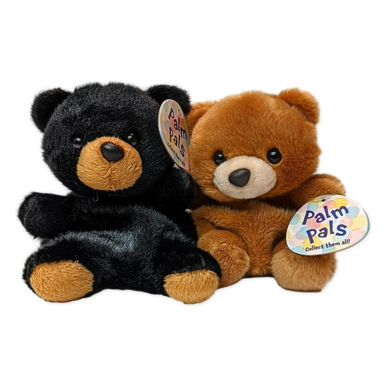 Aurora Teddy Plushies - Artie Brown & Sleepy Black Bear Palm Pals