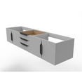 thumbnail image 3 of Alpine 72" Wood Floating Vanity Base in Gray with Black Handles, 3 of 5