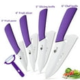 thumbnail image 6 of Ceramic Knives for Kitchen 4-Piece Fruit Paring Knife Set with Cover and Peeler，Rustproof Stain Resistant,6",5",4",3" Paring Knife, 6 of 8