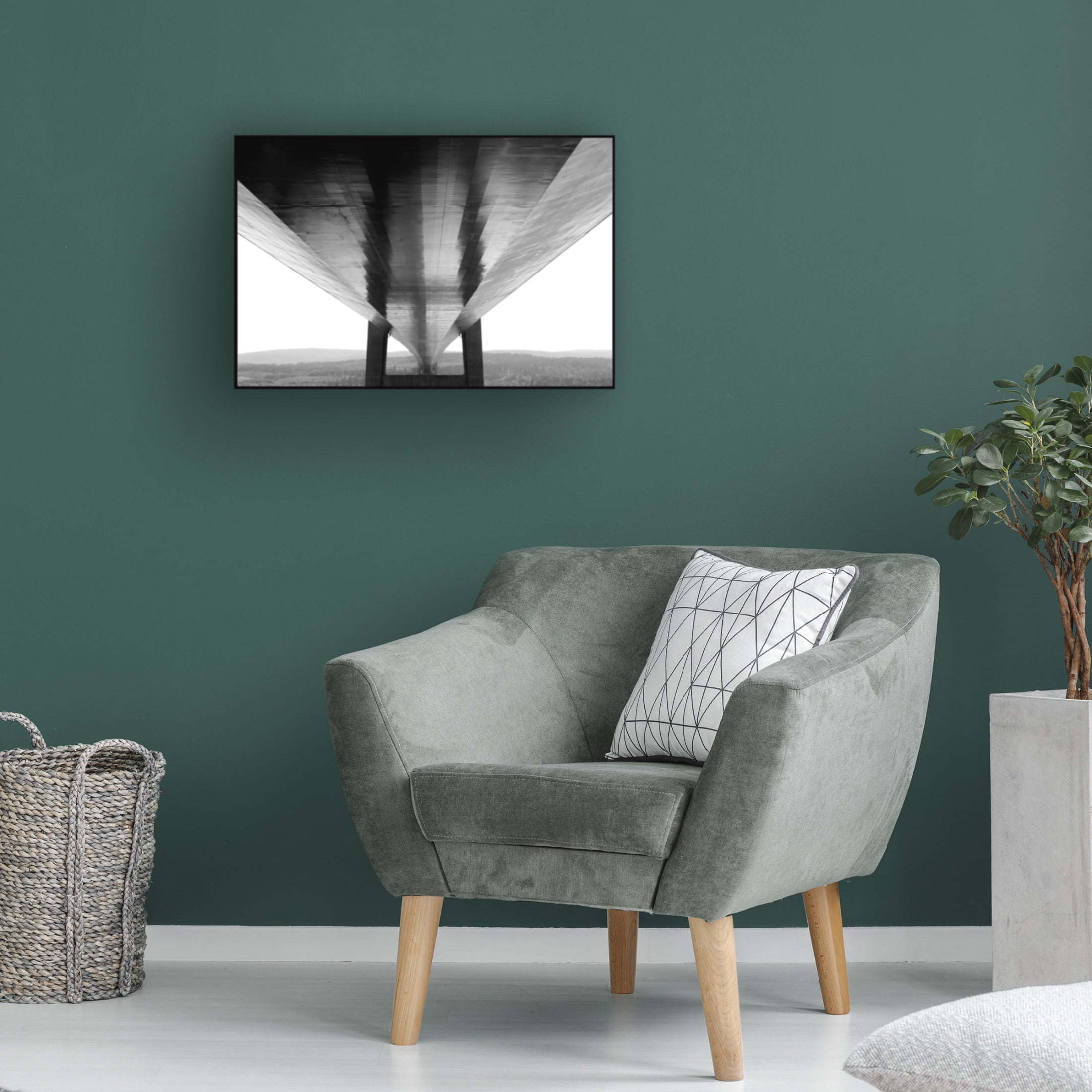 Canvas Wall Art - Bror Johansson 'Under The Bridge' Wall Art for Living Room, Bedroom, or Office Décor by Trademark Fine Art - 47 x 30 Inches