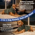 thumbnail image 3 of HQREA Dog Anxiety Vest with Hood Sleeveless Pet Shirt Calming Shirt Jacket for Large Dogs, 3 of 8