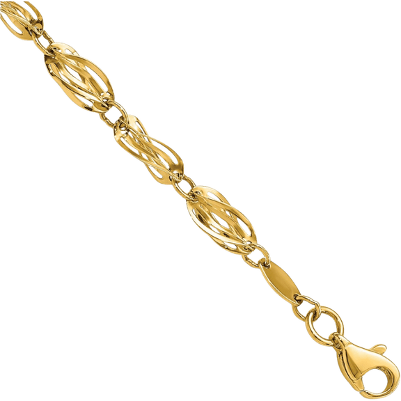 10K Solid Yellow Gold Chain Bracelet