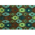 thumbnail image 1 of Ahgly Company Indoor Rectangle Abstract Turquoise Blue Modern Area Rugs, 4' x 6', 1 of 4