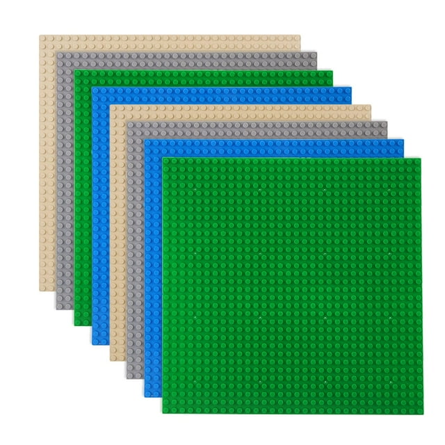 Placas base de construcción LVHERO Classic, 10 x 10 cm, paquete de 8 unidades, multicolor