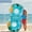 Blue and Green, variant on Supportive Backrest, 2 Person Inflatable River Float With Removable Cooler And 2 Cup Holders, Durable Handles, Heavy Duty Lake Pool Tube With GRAP Rope