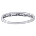 thumbnail image 4 of .925 Sterling Silver Baguette Diamond Wedding Band Anniversary Ring 0.17 Ct., 4 of 5