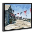thumbnail image 2 of Stupell Industries Tropical Seaside Fishing Wharf Black Floating Frame Canvas Art, 21 x 17, by Franklyn Gregory, 2 of 8