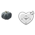 thumbnail image 1 of Cojín decorativo de acrílico con forma de corazón de calabaza para Halloween, reloj de almohada, cojín para sofá, arte de pared, movimiento silencioso, 1 of 8