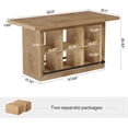 thumbnail image 2 of Tribesigns Kitchen Island with Storage, Counter Height Kitchen Island Table with 6 Open Cubbies for Dining Room, Brown, 2 of 7