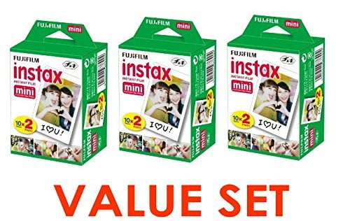 Fujifilm Instax Mini Instant Film International Version 3 Twin Packs, 60 Total Pictures 
