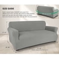 thumbnail image 4 of Housse de Canapé Extensible Élastique 3 Places, 1 Pce (Gris, Grand), 4 of 7