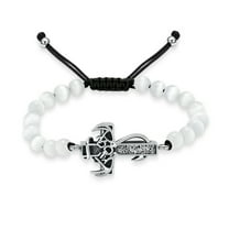 Cross Ashes Cremation Jewelry Urn Bracelet for Ashes - Braided Adjustable Urn Bracelet for Men Women Fish Hook Memorial Urn Bracelet for Human / Pet