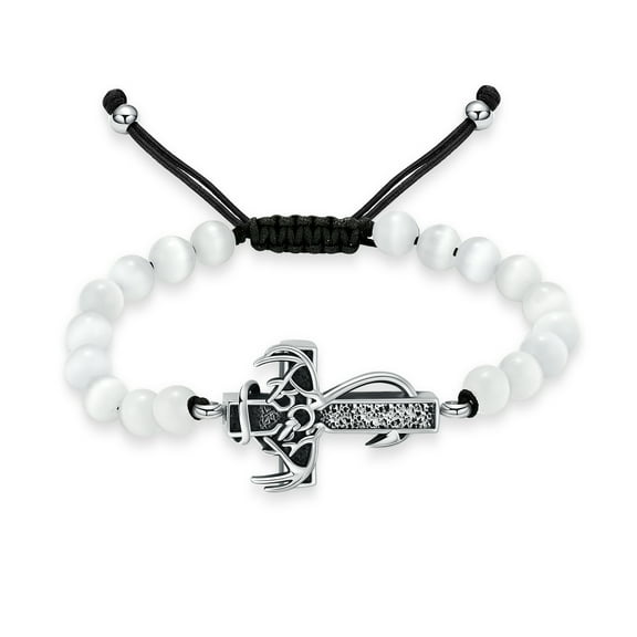 Cross Ashes Cremation Jewelry Urn Bracelet for Ashes - Braided Adjustable Urn Bracelet for Men Women Fish Hook Memorial Urn Bracelet for Human / Pet