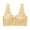Beige, variant on Women's Plus Size Full Coverage Front Closure Posture Back Unpadded Wireless Support Bra Everyday Bra