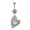 SilverC, variant on 1PC Heart Shaped Navel Ring Belly Ring Bell Button Ring Lightweight Body Jewelry-SilverC