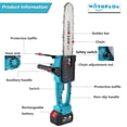 thumbnail image 3 of 12 Inch Brushless Electric Saw Handheld Cordless Logging Saw woodworking Cutting Chainsaw For 18V Battery ,Easy to Operate, 3 of 7