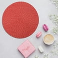 thumbnail image 2 of Woven Spiral Table Placemats Set of 4, 15-Inch Round Non-Slip Dining Mats, 2 of 7