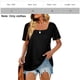 thumbnail image 2 of Dinheiro Camisetas de verano para mujer, estilo casual, cuello cuadrado, manga corta, S,, 2 of 6