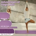 thumbnail image 4 of Fitvids 1/2-Inch Thick High Density Exercise Yoga Mat with Carrying Strap, Taro Purple, 4 of 7