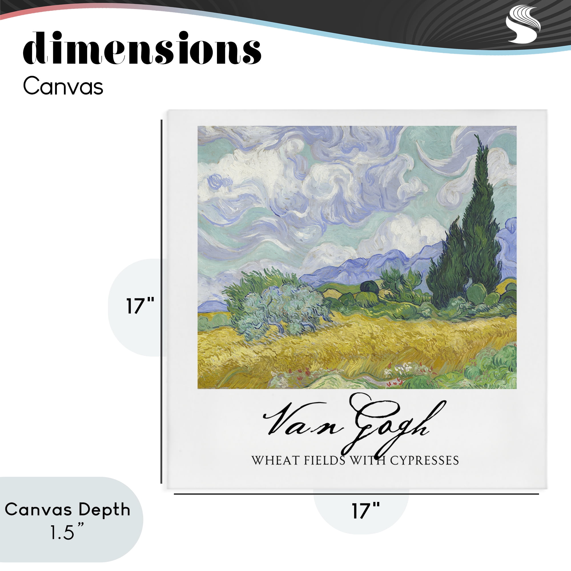 Stupell Industries Van Gogh Wheat Field with Cypresses Canvas Wall Art, design by Vintage Hustle
