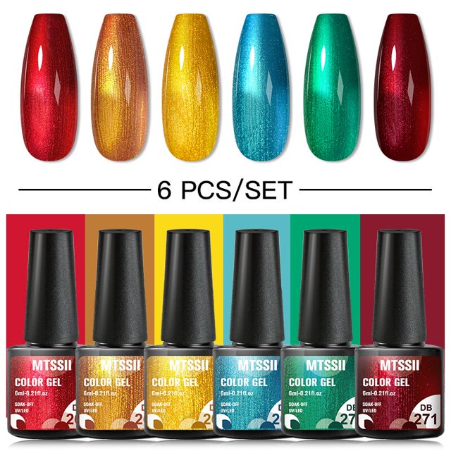 Mtssii, 6/8 Uds., juego de esmaltes de uñas de Gel, Kit de barnices de Gel rosa desnudo, Gel Led Uv brillante, laca de Gel semipermanente para decoración de uñas Tan Jianjun unisex