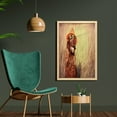 thumbnail image 2 of Animal Wall Art with Frame, Funny Retro Irish Setter Dog Wearing Hat and Sunglasses Humorous Joyful Picture, Printed Fabric Poster for Bathroom Living Room, 23" x 35", Redbrown Tan, by Ambesonne, 2 of 2