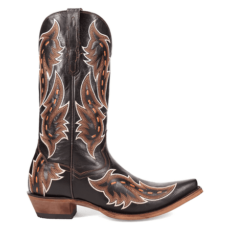 

Dan Post Boots Mens Racer Embroidered Snip Toe Cowboy Mid Calf Boots