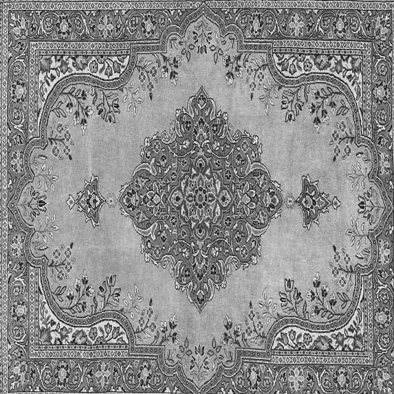 Ahgly Company Indoor Square Persian Gray Traditional Area Rugs, 6' Square