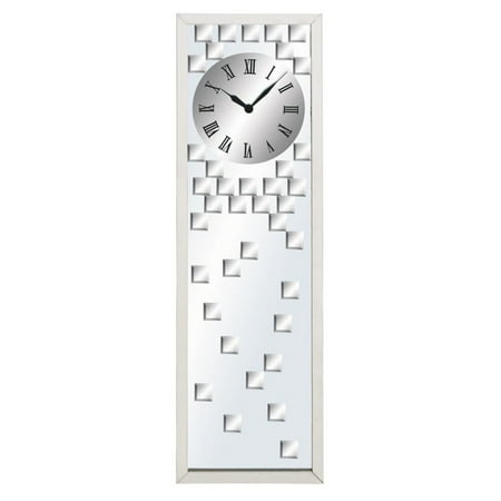 Glass Upright Clock - Decmode Stainless Steel and Glass Mirror Clock, Multi Color