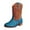 Blue, variant on NIEWTR Girls/Boys Ankle Boots , Waterproof Glitter Style, Easy On/Off Sparkle Shoes for Toddler/Little Kid/Big Kid Girl's Leather Knee High Riding Boots Size 11