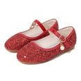 thumbnail image 6 of CAIVO Sparkly Girls Sandals With Fashionable T Strap Design For Performances Comfortable Lightweight Casual Shoes For Toddler Versatile Summer Shoes for Active Kids, 6 of 8