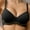Black, variant on Womens T-Shirt Bras Solid Color Breathable Support Bra for Daily Push Up Wireless Bra, 36C, Black