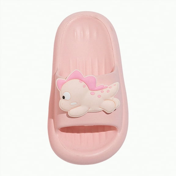 Ccpelsie Cloud Slides for Kids Shower Slippers Bathroom Pool Sandals Boys Girls Comfy Slippers Summer Non-Slip Beach Shoes(Pink,9.5)