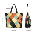 thumbnail image 2 of Large Capacity Single Shoulder Shopping Bag 19.7×15.7×5.9in Main Pocket Large To Accommodate Your Daily Needs Can Be Portable Can Be A Single Shoulder Back Argyle Plaid Lightcoral_3, 2 of 8