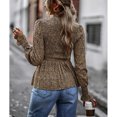 thumbnail image 4 of Blusa de cuello redondo para mujer, Top informal de moda, transpirable, elegante, de manga larga para ir de compras y trabajar, 4 of 6