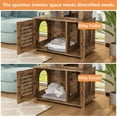thumbnail image 2 of Cvortll Cat Litter Box Enclosure,Hidden Kitty Washroom,Multifuctional Enlarged Cat Litter Cabinet Cat House with Cat Tree Tower Scratching Post,Removable Divider,Rustic Brown, 2 of 5