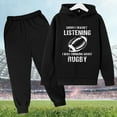thumbnail image 2 of Youmylove Kids Football Letter Printed Hoodies Pants Hooded Children Casual 2PCS Fashion Trend American Football Fans Sports Gift Tracksuit Stylish Dailywear, 2 of 3
