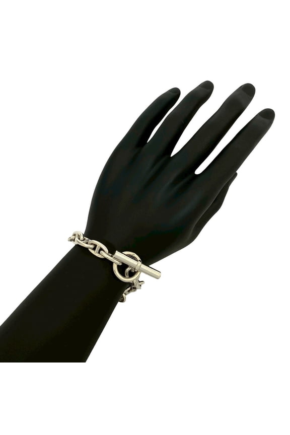 Pre-Owned HERMES Chaine d'Ancre, Margiela-era, MM, 15-link, 925 silver chain bracelet, silver,...