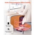 thumbnail image 2 of VEVOR Under Desk Space Heater,Rollable Foot Warmer Portable for Home&Office,Timer & Secure,Quiet for Legs,Ankles,Touch&Remote Control Personal Electric Round Surround Warming Pad, 2 of 9