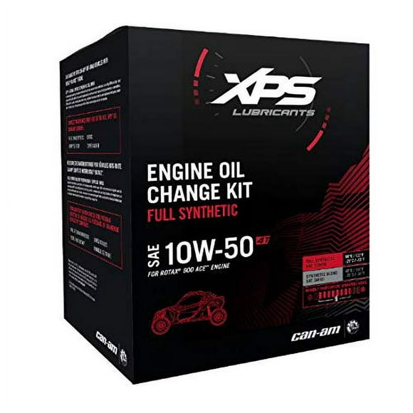 BRP XPS Can-Am 4T 10W-50 Synthetic Oil Change Kit for Rotax 900 ACE Engine, 9779261