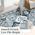 thumbnail image 6 of Findosom Vintage Area Rug 6x9 Washable Living Room Rug,Non-Slip Soft Floor Carpet Rug Stain Resistant Distressed Indoor Rug for Living Room Kitchen, Entryway, Dining Room Blue, 6 of 11