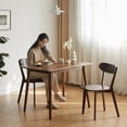 thumbnail image 2 of Resenkos Set of 4 Modern Farmhouse Wood Dining Chair with Oak Finish, 4-Pcs Set Walnut, 2 of 9