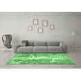 thumbnail image 3 of Ahgly Company Machine Washable Indoor Rectangle Abstract Emerald Green Modern Area Rugs, 5' x 8', 3 of 4