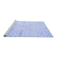 thumbnail image 2 of Ahgly Company Machine Washable Indoor Round Abstract Blue Contemporary Area Rugs, 6' Round, 2 of 4
