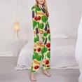 thumbnail image 3 of Fotbe Vegetable Conjunto de Pijama de Manga Larga para Mujer con Estampado, Ropa de Dormir de 2 Piezas, Conjunto de Casa Suave y Cómodo con Bolsillos-Small, 3 of 7