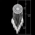 thumbnail image 3 of Dream Catcher Handmade White Feather Wall Hanging Home Car Decoration Room Decoration Gifts  31.5 in DEWEL, 3 of 7