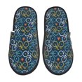 thumbnail image 1 of Fotbe Bicycle Colorful Pantuflas Peludas para Mujer con Estampado, Zapatillas de Peluche, Zapatos de Invierno para Casa, Uso Interior y Exterior-Large, 1 of 8