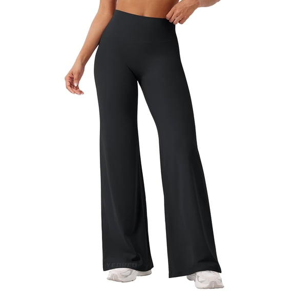 Pantalones YEOREO Leggings de Pierna Recta Cintura Alta 80 cm Negro
